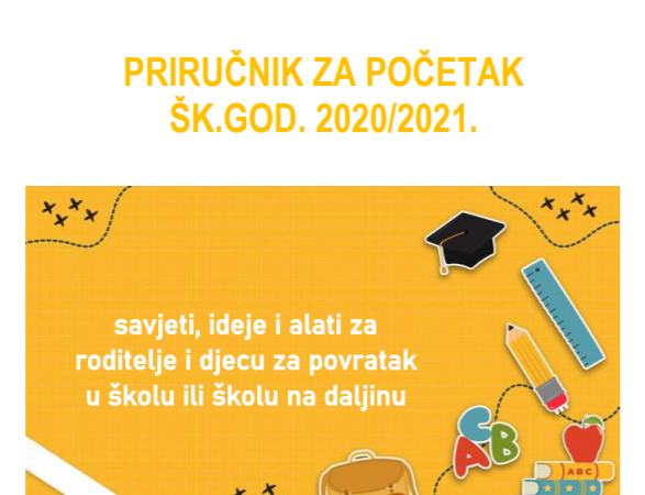 Priručnik za početak šk.god. 2020/2021
